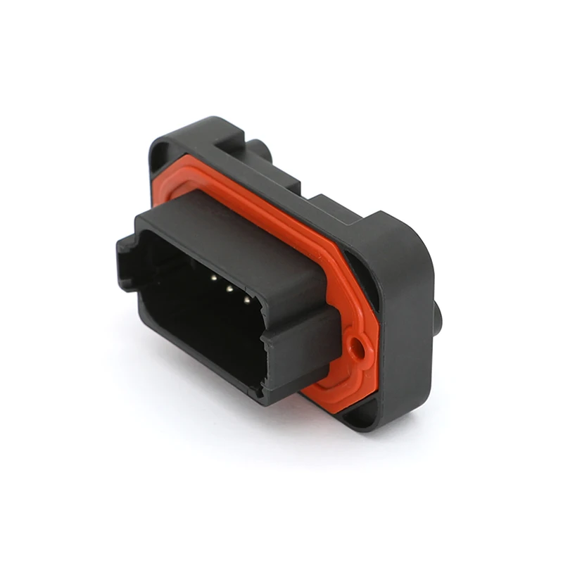 DT15-12PB  Black 12Pin Automotive Connector, DT Straight Pin PCB Mounting Head, Wireline to Board Plug Socket