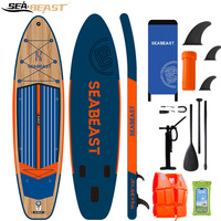 JALEQI 350cm Surfboards Standing Surfing Inflatable Sup Board With Seat Paddle For Swimming  Wider Size