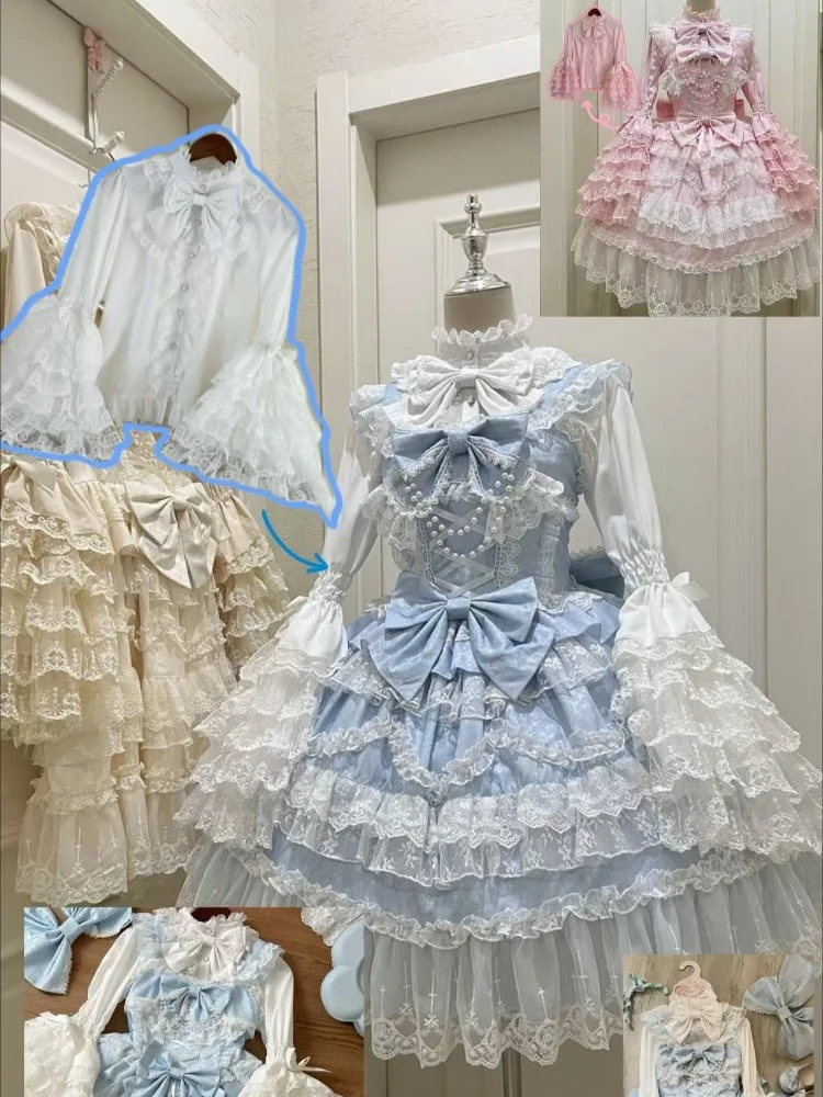 

Kawaii Lolita Cosplay Bow Dress Japanese Strap Dress Women Sleeveless Lolita Sweet Dresses Clothing Outfits Evening Party 2026