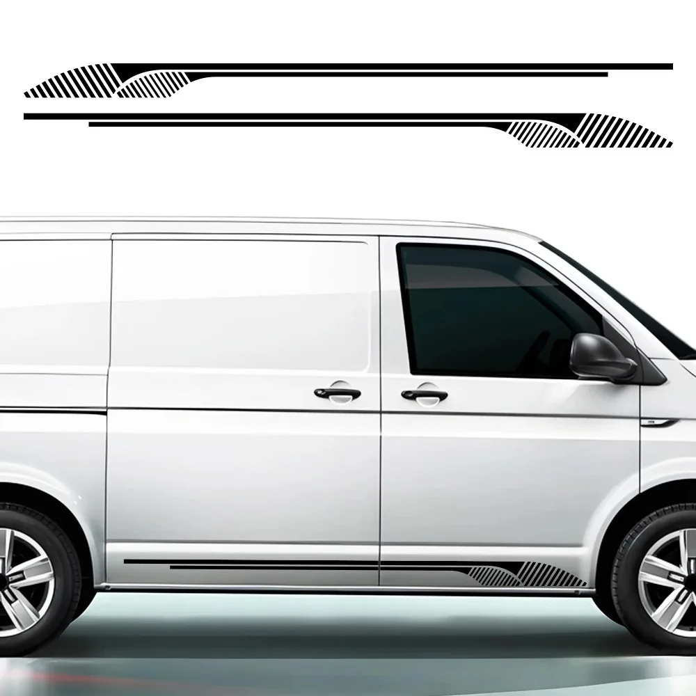 

Car Door Side Sticker for Volkswagen VW Transporter T4 T5 Caddy RV30 Graphics Stripes Camper Van Decals Cover Auto Accessories