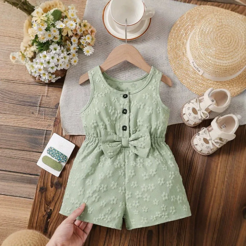Somenie girls clothes girls onesie 2026 new jacquard bow