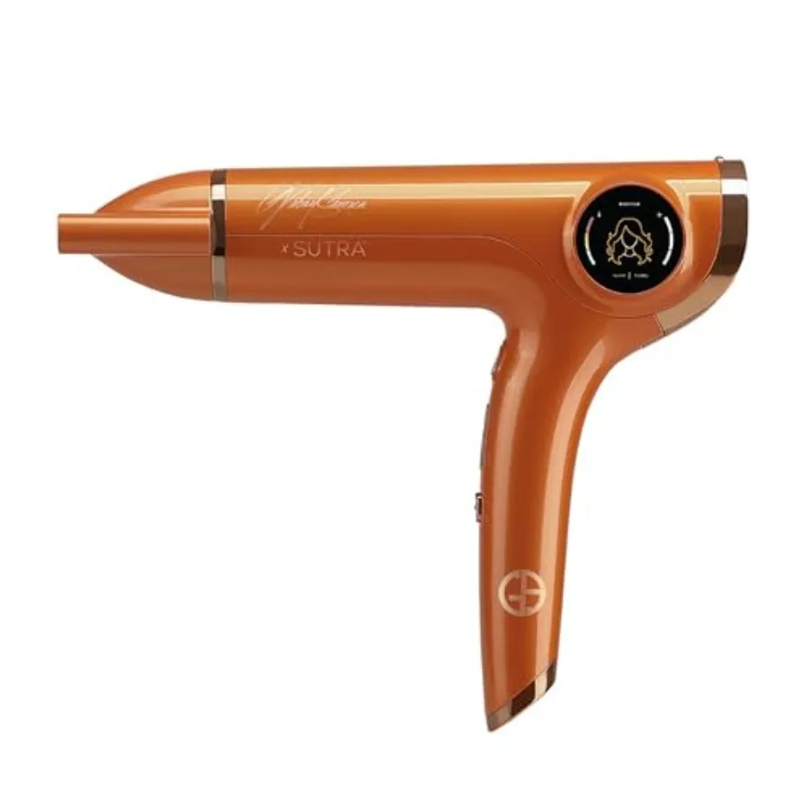 

Professional ionic hair dryer for salon use, ceramic-coated, black, Healthy Heat Technology with intelligent temperature contro
