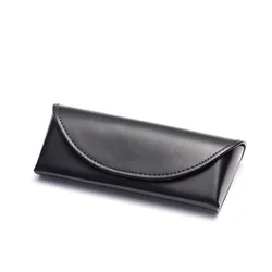 Nieuwe lederen heren zonnebrillenkoker Zwart PU Compressieweerstand Brillenkoker Mode Brillenkoker