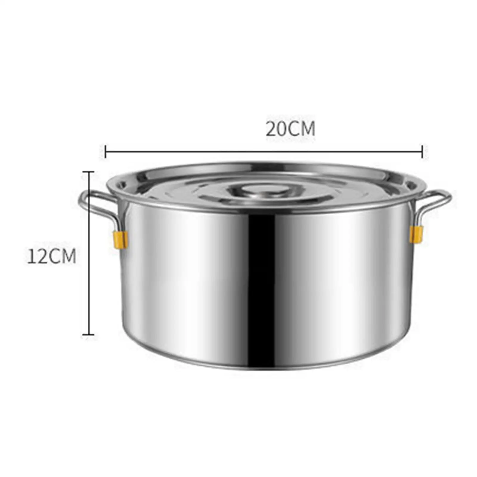 Cater Stew Soup Boiling Pan Double Handle Suitable for All Stoves Multipurpose Cooking Pot for Canteens Commercial Household