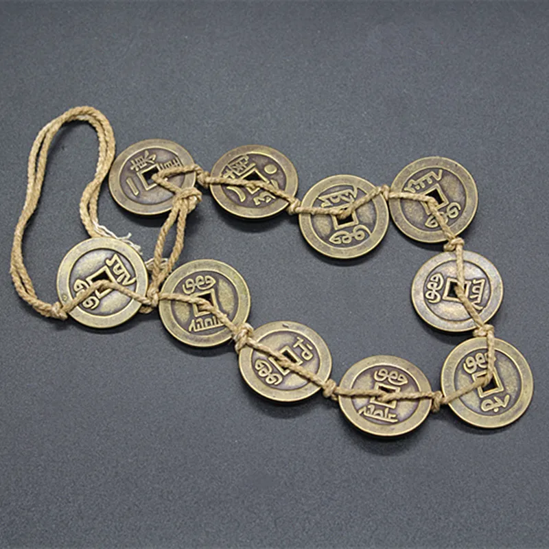 Ancient Coin Collection: A string of coins from Ten Emperors of the Qing Dynasty