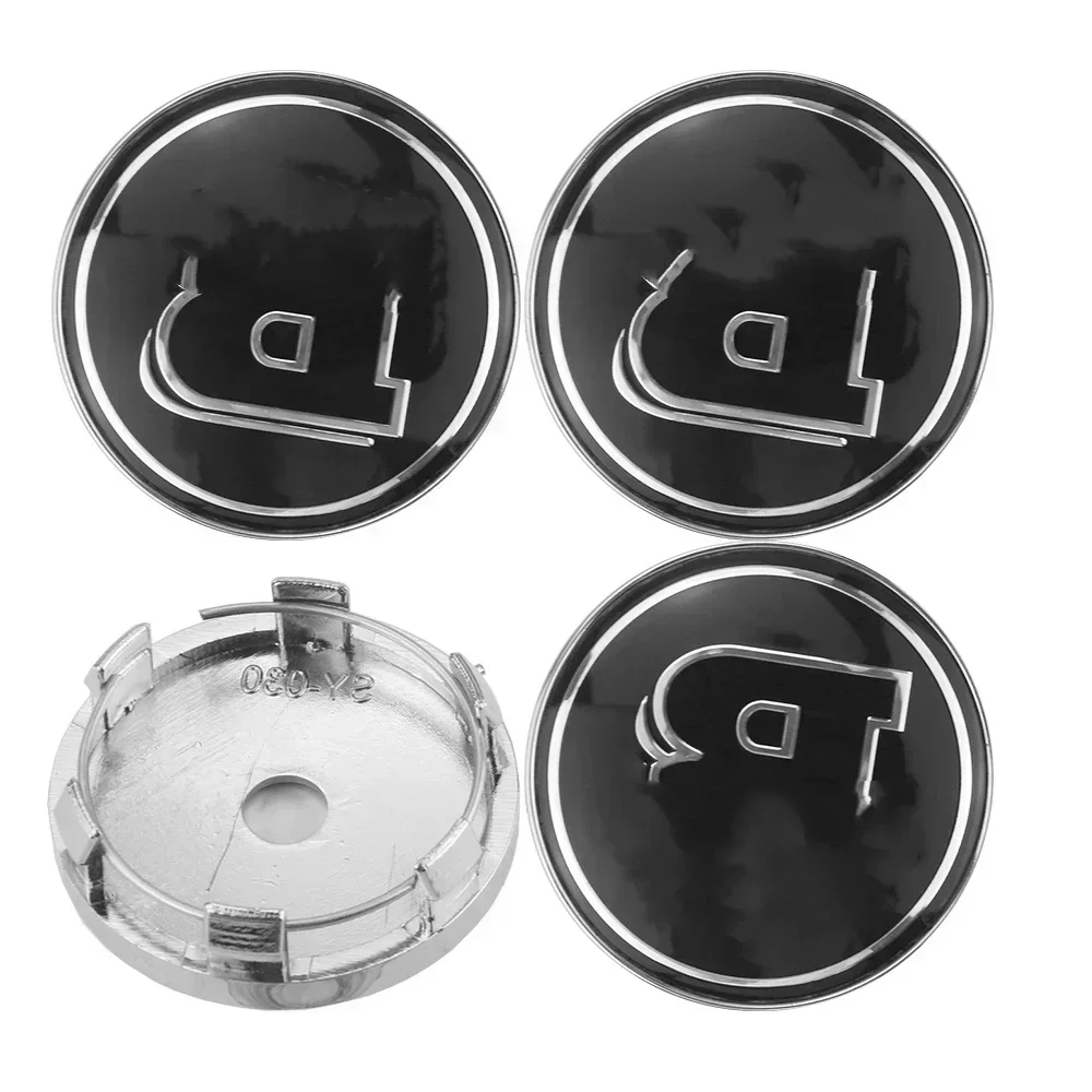 4 Stuks 60/75Mm Lichtmetalen Velgen Centre Hub Caps Voor Mercedes Brabus Smart 450, 451, 452 Zilver Zwart B Logo Embleem Badge Auto Accessoires