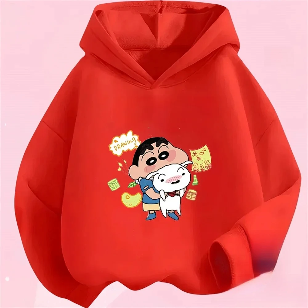 في عام 2025، ملابس أطفال مطبوعة من Crayon Shin-chan Harajuku الأكثر مبيعًا، أزياء شارع الخريف، سترة رياضية للأولاد