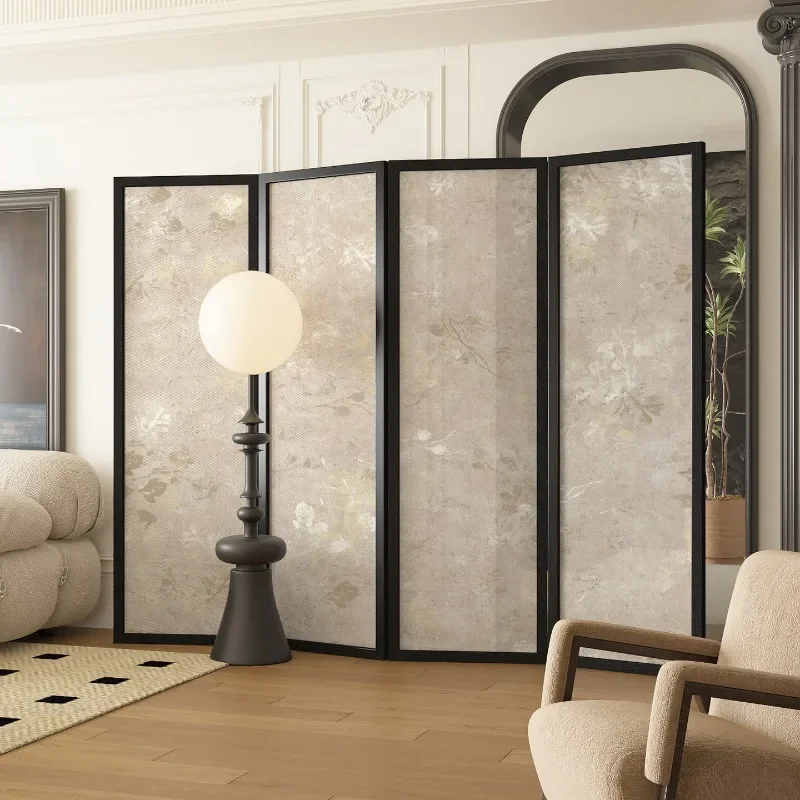 #Simple screen entry blocking partition living room foldable mobile new zen solid wood folding screen oriental aesthetics