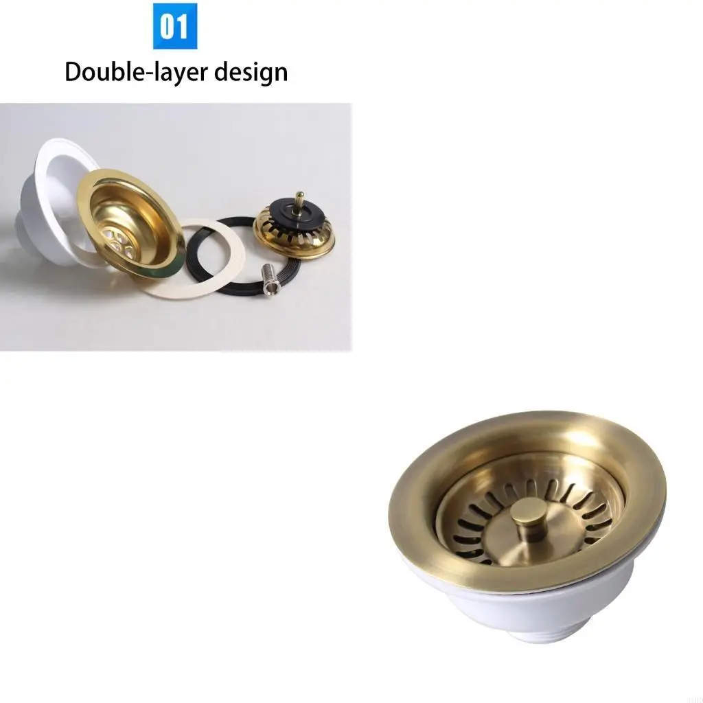 

Kitchen Sink Debris Strainer Sparklingwine Bronze Finish Global Drain Fit