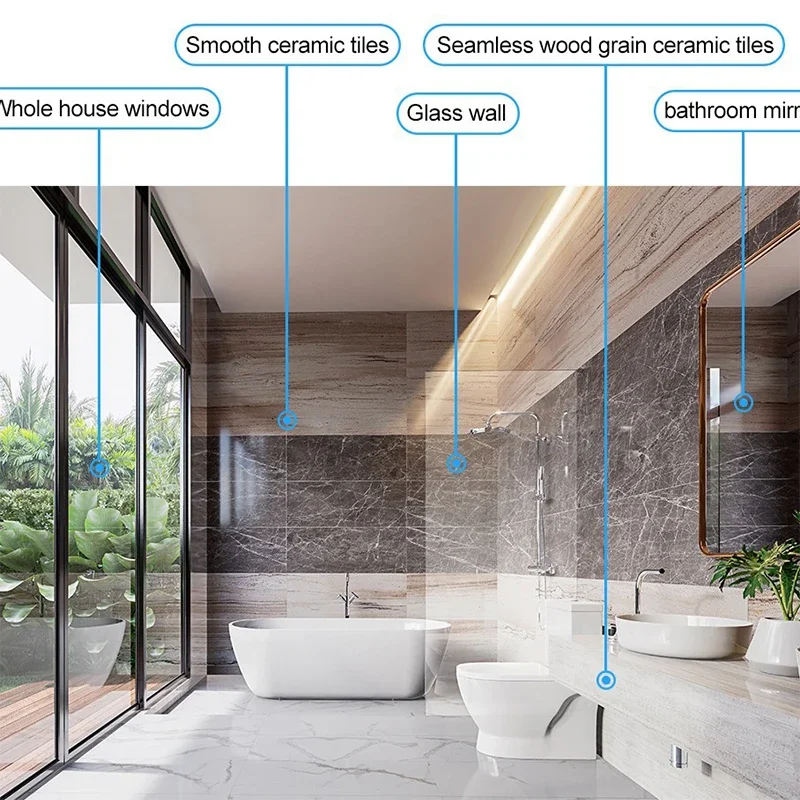#WD8 Robot Window Vacuum Cleaner,Dual Water Spray,Laser Sensor,Smart Home Glass Wall Wet Dry Cleaning ,APP&Remote Control