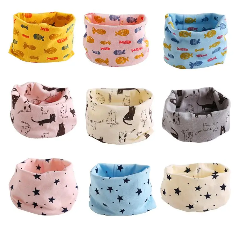 

Children's Cartoon Neck Warmer Versatile Cotton Scarf for Boys And Girls Baby Trendy Neck Warmer Spring Summer Shoulder Wrap
