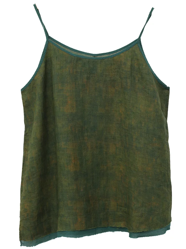 ゆったりとした女性用麻ベスト 夏の新しいスタイル 多用途のインナーとアウターの着用 通勤スタイル レギュラー丈 ポリエステル綿混紡