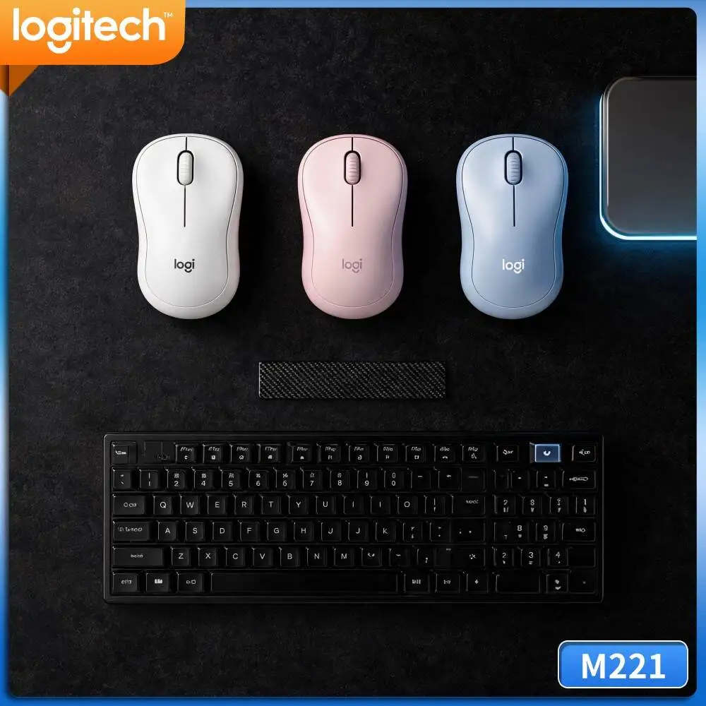 Logitech M221 Ergonomic Mouse,Noise‑Reduced Buttons,10‑Meter Range,18‑Month Battery,For Office Home Desktop Laptop Use