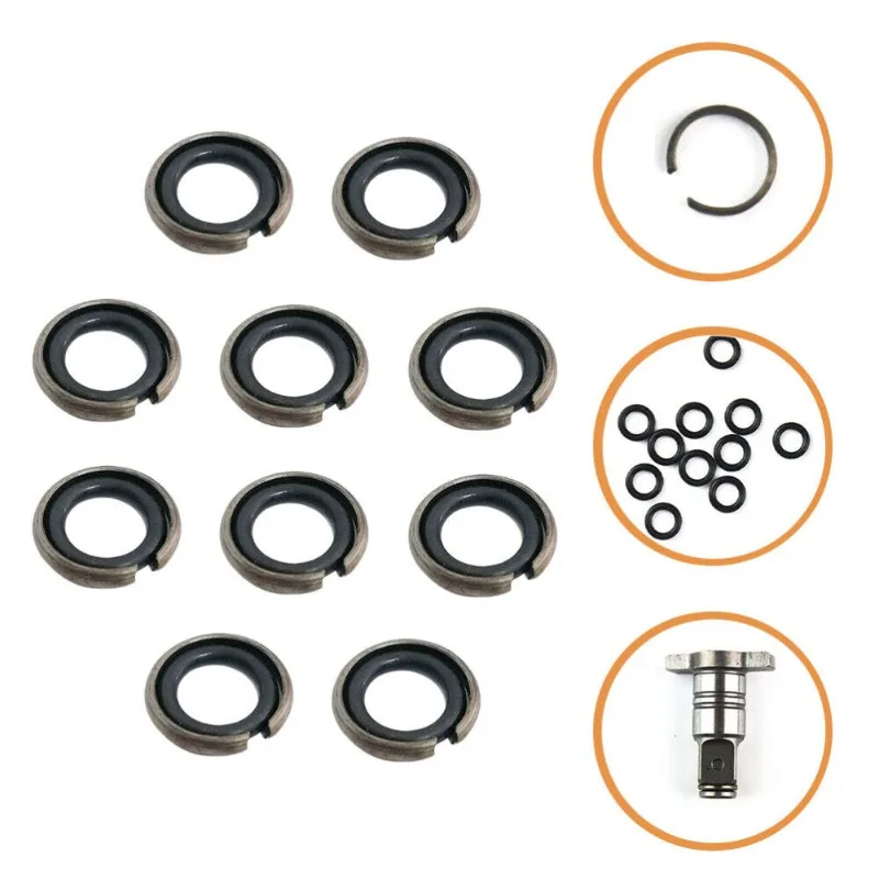 10/20Pcs Impact Wrench Socket Snap Retainer Rings Replacement Retaining Ring Clip with O-Ring