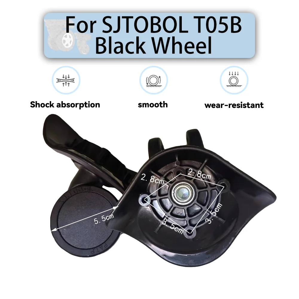 

For SJTOBOL T05B Black Universal Wheel Replacement Suitcase Rotating Smooth Silent Shock Absorbing Travel Accessories Wheels