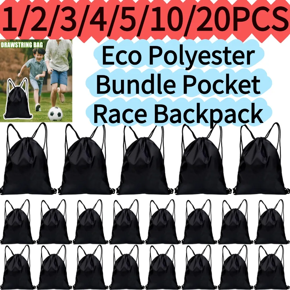 Eco Polyester Bundle Pocket Race Backpack Portable Waterproof Shopping Pack Backpacks Portable Men Women Outdoor Sports Gym Bag