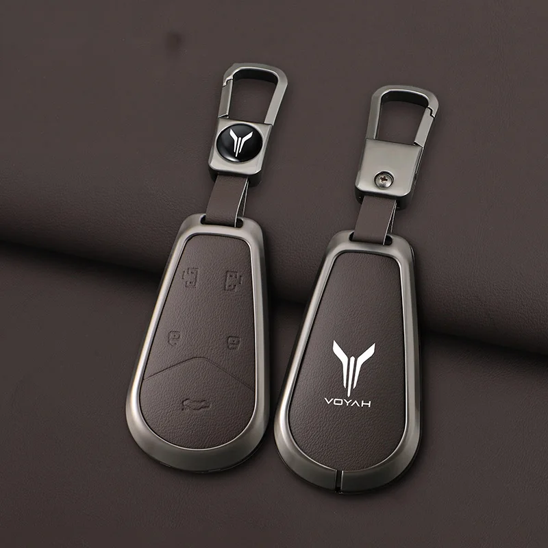 Zinc Alloy For Voyah Dreamer Dream Free Galvanized 2022 2023 Smart Remote Car Key Case Cover Shell Keychain Accessories