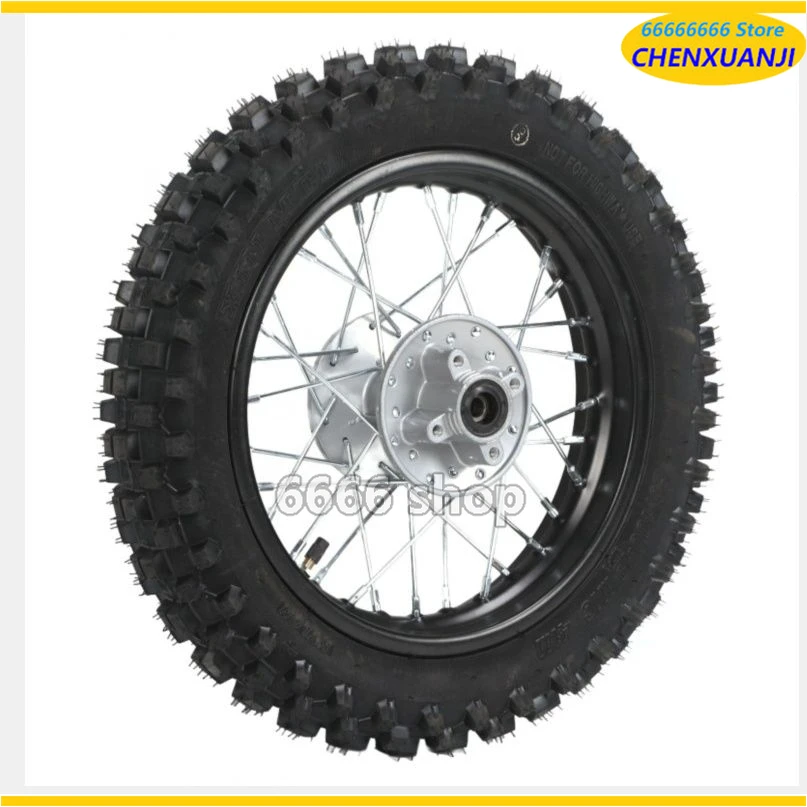 60/100-14 80/100-12 Motorcycle Frontoff-road Tires for Dirt Pit Bike CRF50 XR RFZ125 Front/Rear Wheels Parts