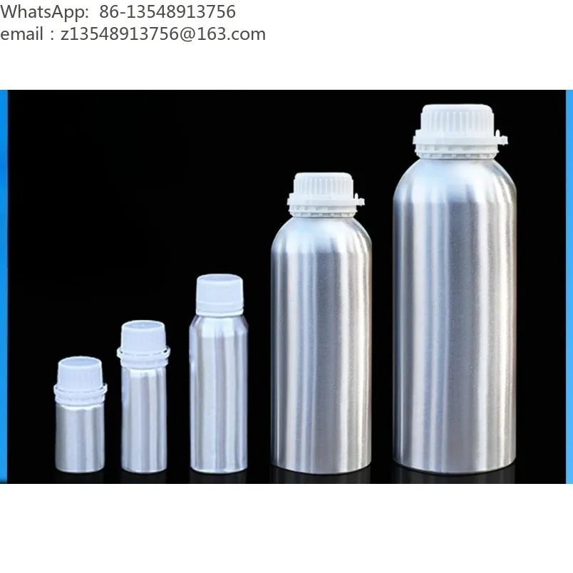 Screw-neck aluminum empty bottles, aluminum can repackaging containers,essential oil, hydrosol, chemical reagent storage bottles