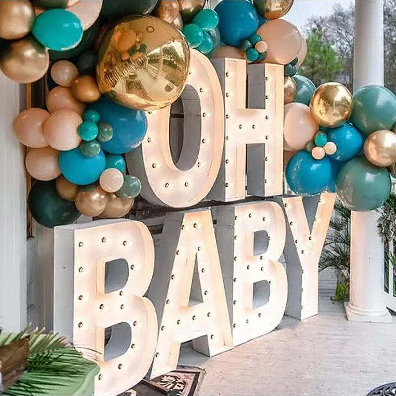 4ft Large LED Metal Marquee Letters – Customizable Letters & Numbers, High Brightness, Weddings, Birthday Parties, Ev