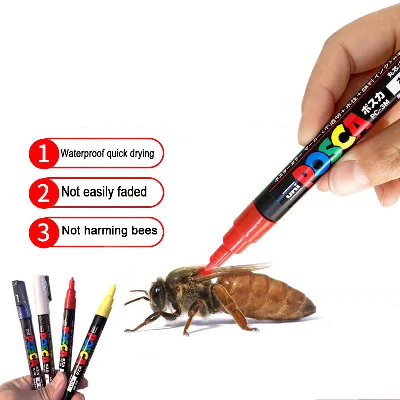 

1Pc Queen Bee Marker Plastic Beekeeping Mark Pen 5 Colors Optional Not Fade Bee Identification Equipment Beekeeping Tools