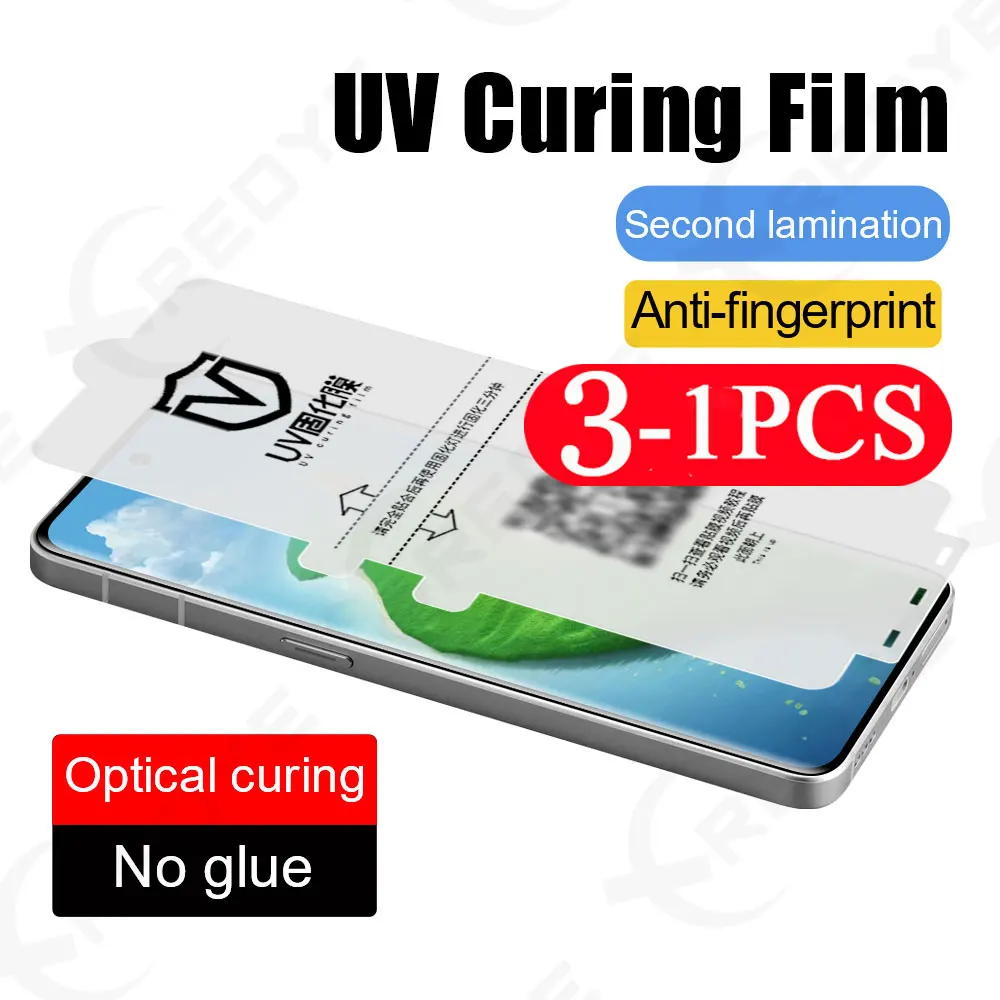 3/2/1 Pcs Not Glass UV light curing Protective film for vivo X200 Pro Y300 X100 Phone Screen Protector X90 X80 S19 S18 S17 Pro