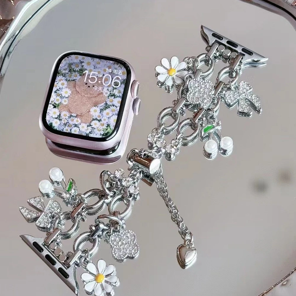 

Adjust elegant Stainless steel bracelet link For Apple Watch band Series 11/8/7/6/10/9 40mm 41mm 38mm 42mm 44mm 45mm 46mm Strap