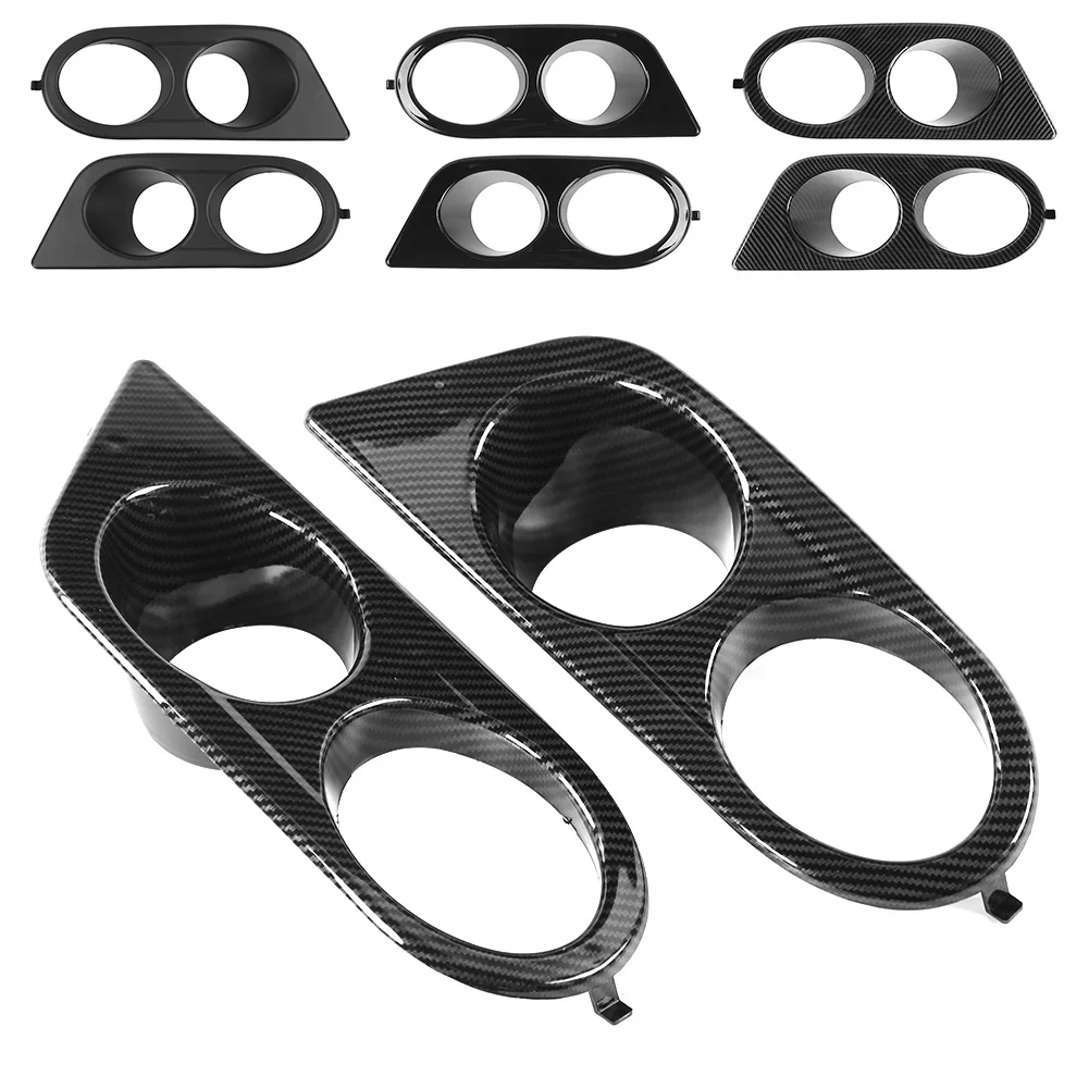 Bumper Cover Car Anti‑corrosio Front Foglight Cover Light Cover light Lamp Dual Holes Fit for E46 M3 2001‑2006 Fog Light