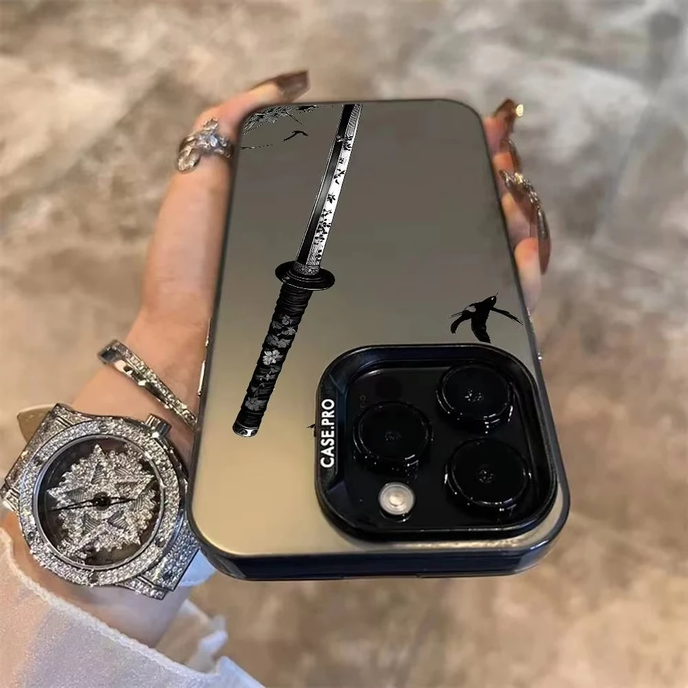Japan Samurai Sword Fishion Phone Case For iPhone 17 Pro 16 15 14 13 12 11 Pro Max 16 Plus 16E 17 Air Shockproof Back Cover