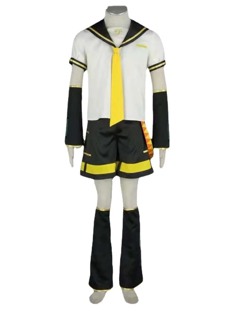 Uniforme cosplay conjuntos de trajes completos espelho twins jk uniforme terno rin len halloween topos + shorts cos roupas femininas