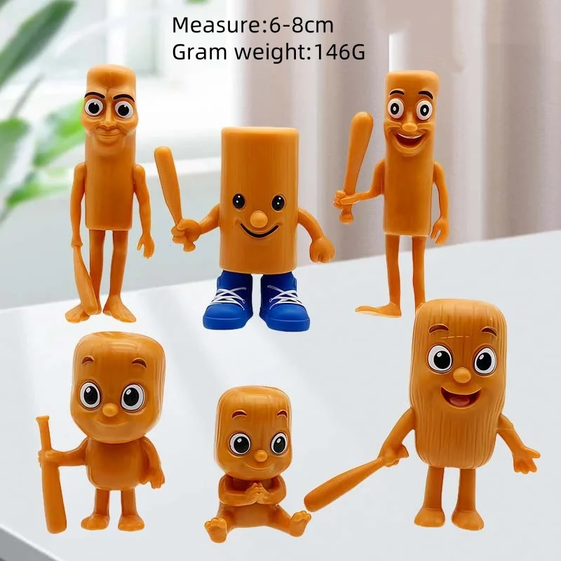 Novelty Tung Tung Tung Sahur Figuras Sets Model Pvc Italian Brainrot Tun Tung Tung Sahur Action Figures Toys Gifts Decoration