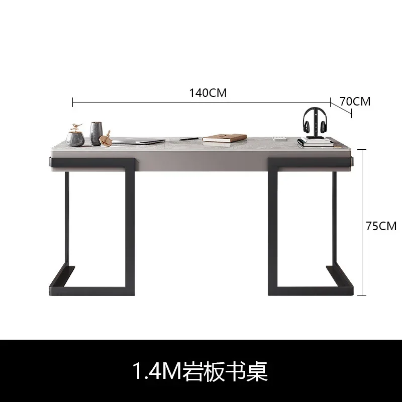 Italian minimalist rock slab desk study light luxury computer desk modern simplicitySSS