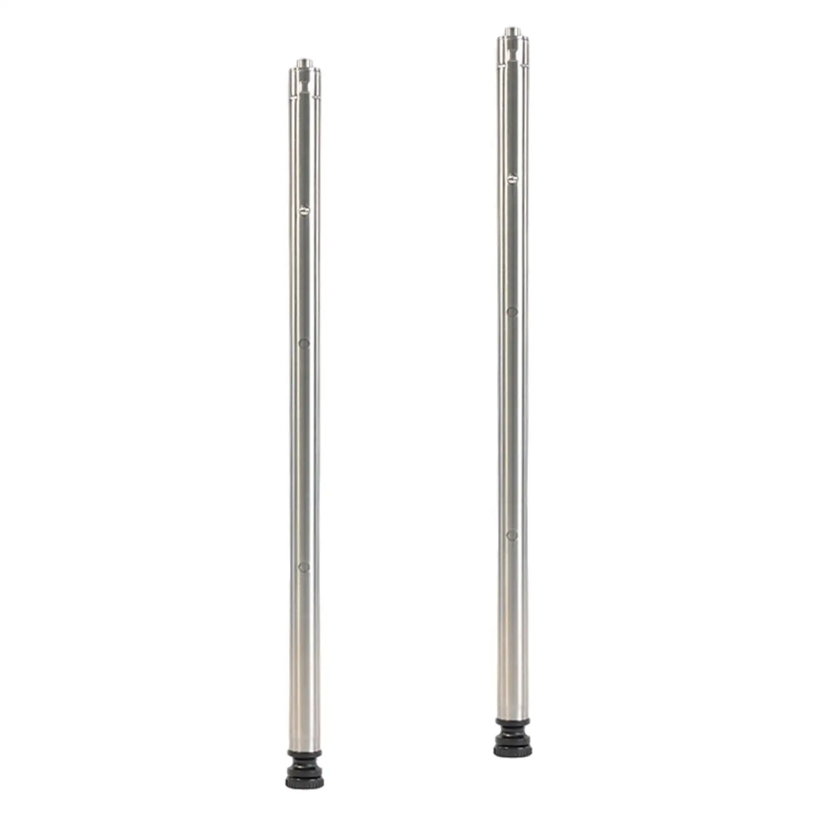 2x Camping Table Legs Adjustable Detachable Outdoor Table Camping Furniture Heavy Duty Fixture Stainless Steel BBQ Support Rod