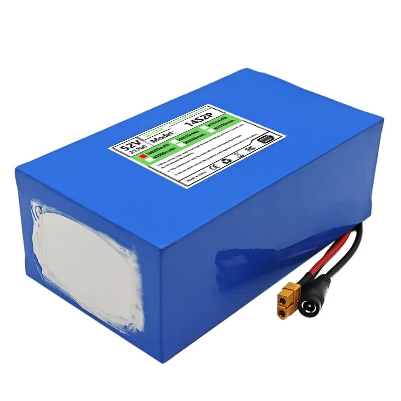 New High-power Lithium-ion Battery, Suitable for 21700 W Motor Solar Off-road Vehicles, Pipeline, 2A Charger, 52V, 10Ah, 14S2P