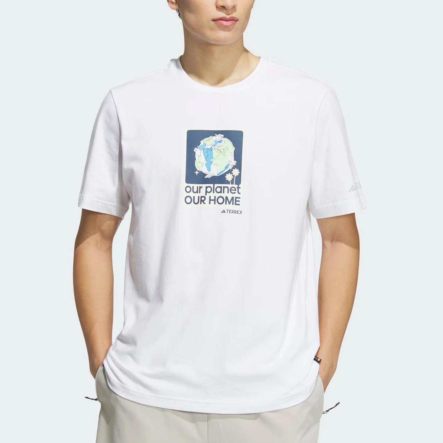 

Adidas genuine 2024 New Men's Printed Round Neck Summer T-Shirt IW7644