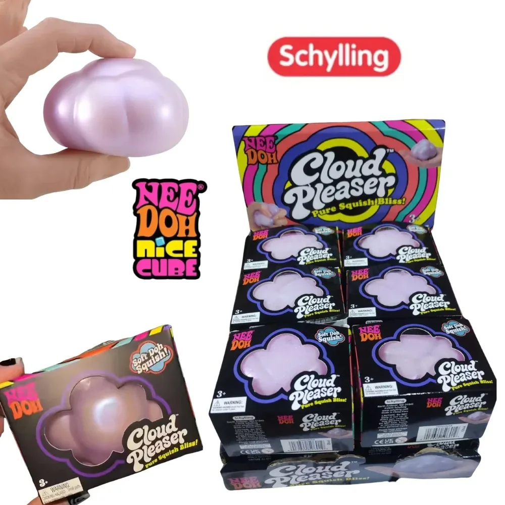 Schylling Cloud Pleaser NeeDoh Gumdrop, Juguete Sensorial Suave Antiestrés, Bola Para Apretar, Caja Sorpresa