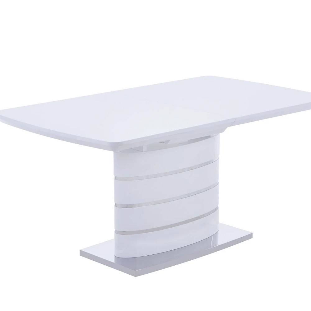 Modern stainless steel extension retractable dining table