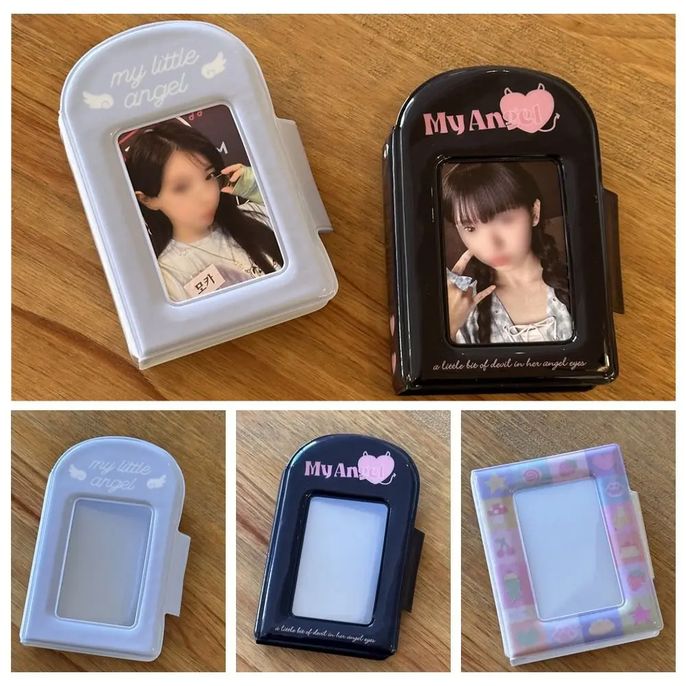Niedliches PVC-Fotoalbum Cartoon Mini-Kartenorganizer 3 Zoll Fotokartenhalter für Schüler