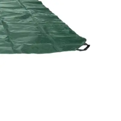 Green Waterproof Leaf Tarp Mat 6.5x6.5ft With 4 Handles For Garden Lawn Debris Hauling Camping Tent Footprint And Sandbox Cover