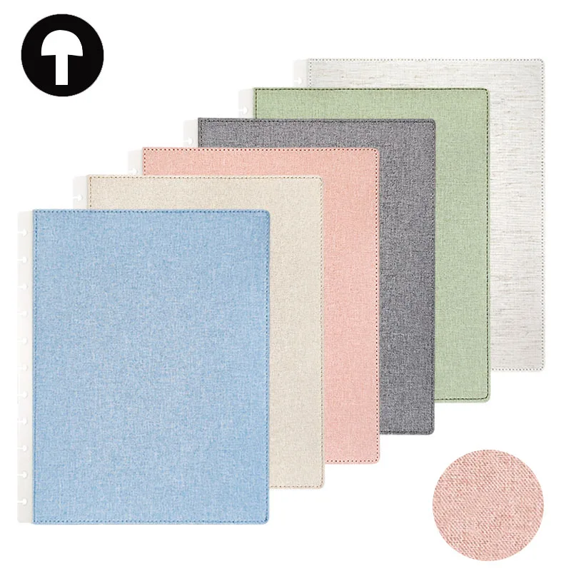 Letter Medium Clothes Notebook Cover Mushroom Hole Album Replacemant Case Spare Mushroom Hole Loose-leaf Cover DiscBind Cover
