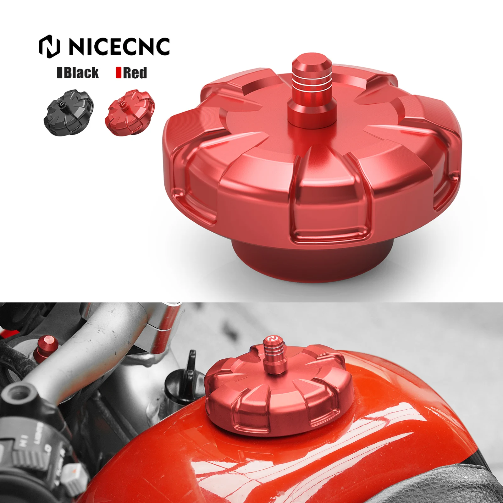 

NICECNC For Honda XR650L XR 650L 1993-2025 Motorcycle Fuel Tank Cap Guard Protector Aluminum 2024 2023 2022 2021 2020 2019 2018