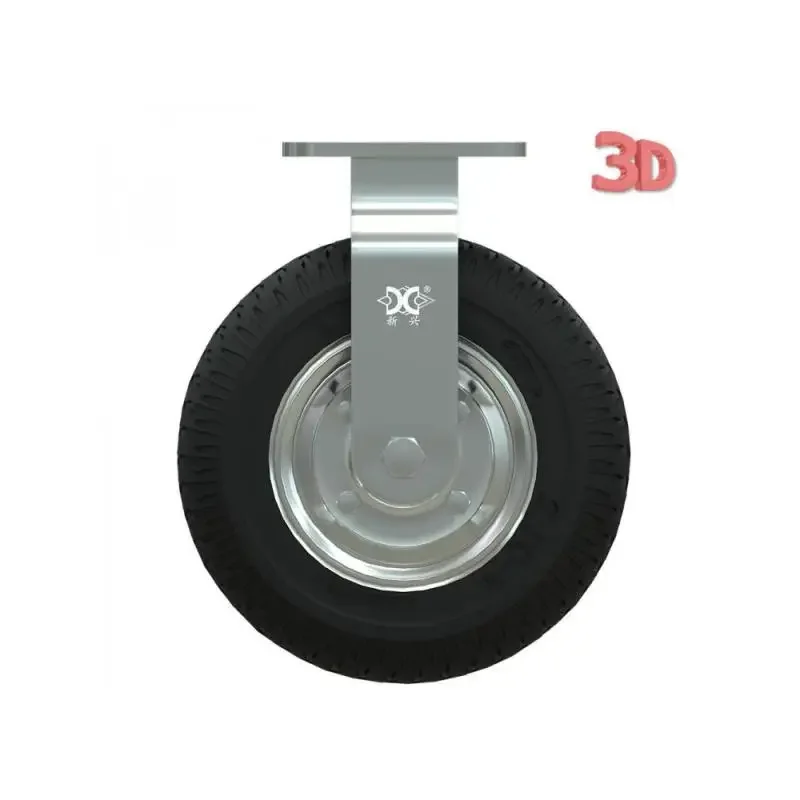 1 Pcs 8-Inch Air-Filled Rubber Directional Caster Wheel for Luggage Trolley Hotel Service Garage Inflatable Rubber Castor Wheel