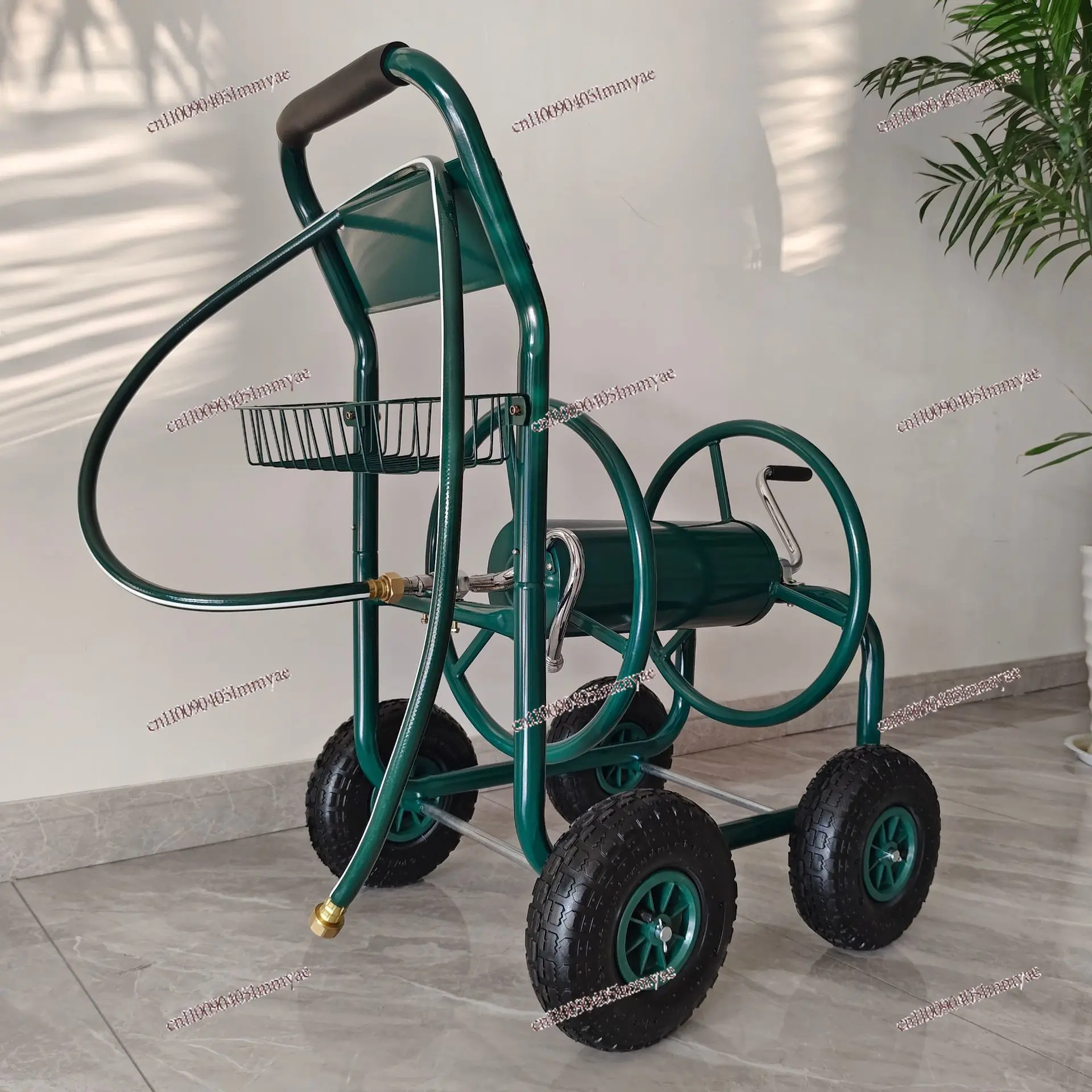 Garden water pipe cart Gardening watering reel cart Hand push tool cart