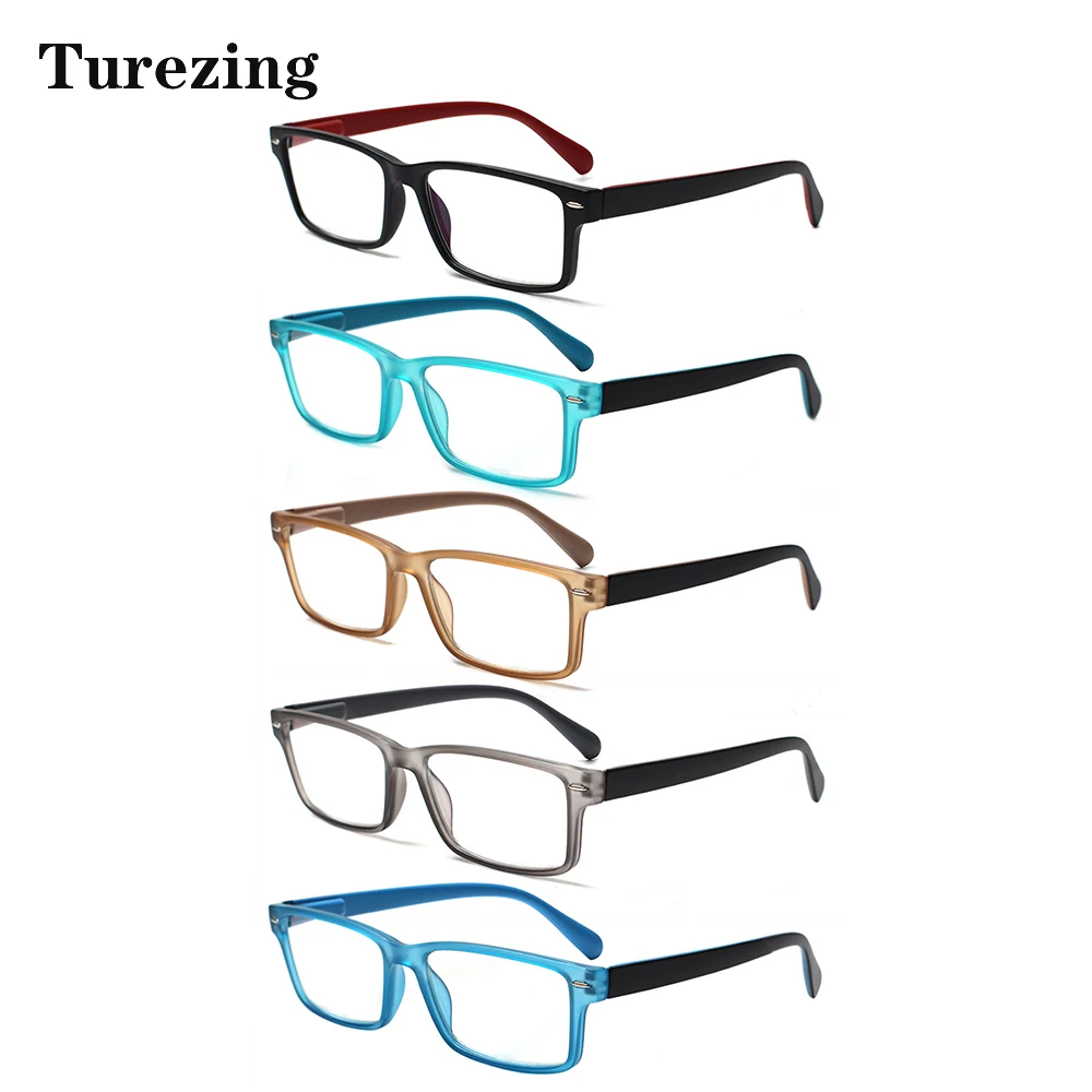 

Turezing 5 Pack Reading Glasses 2022 New Men Women with Spring Hinge Decorative Eyeglasses Presbyopia Optical Eyewear HD Reader