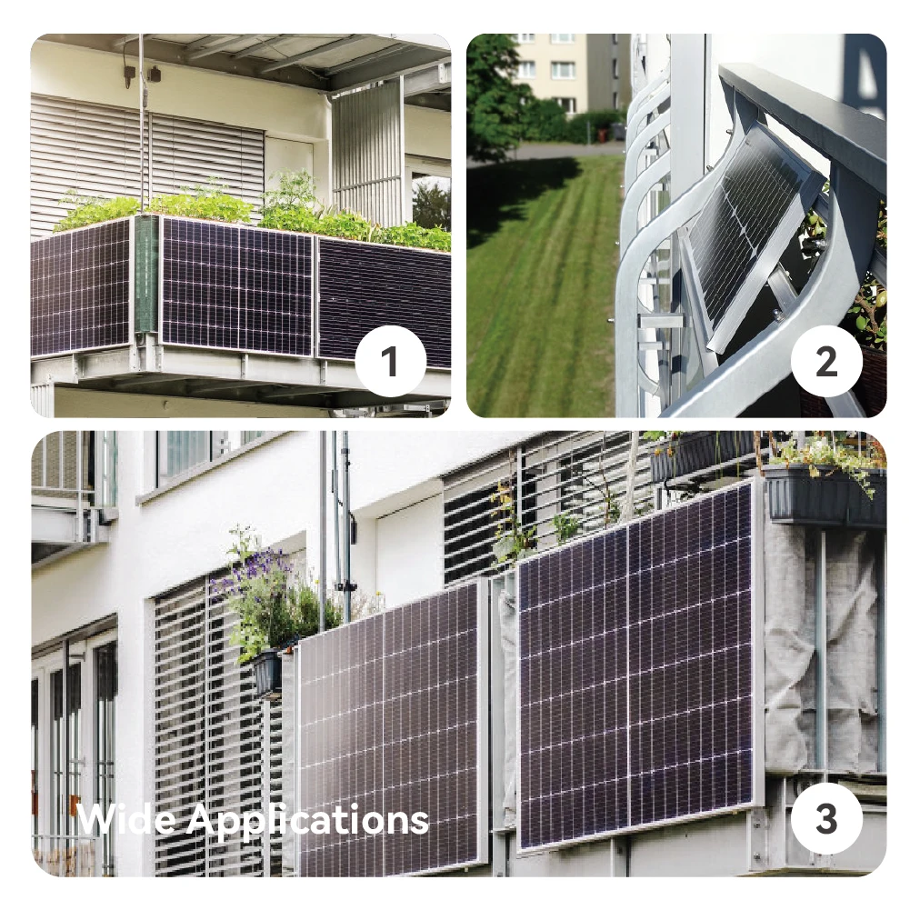 Plug And Play Solar SystemBalcony Solar MicroinverterPlug And Play Solar Kit Balkonkraftwerk 800W 600W PV Balcony System Flexibl