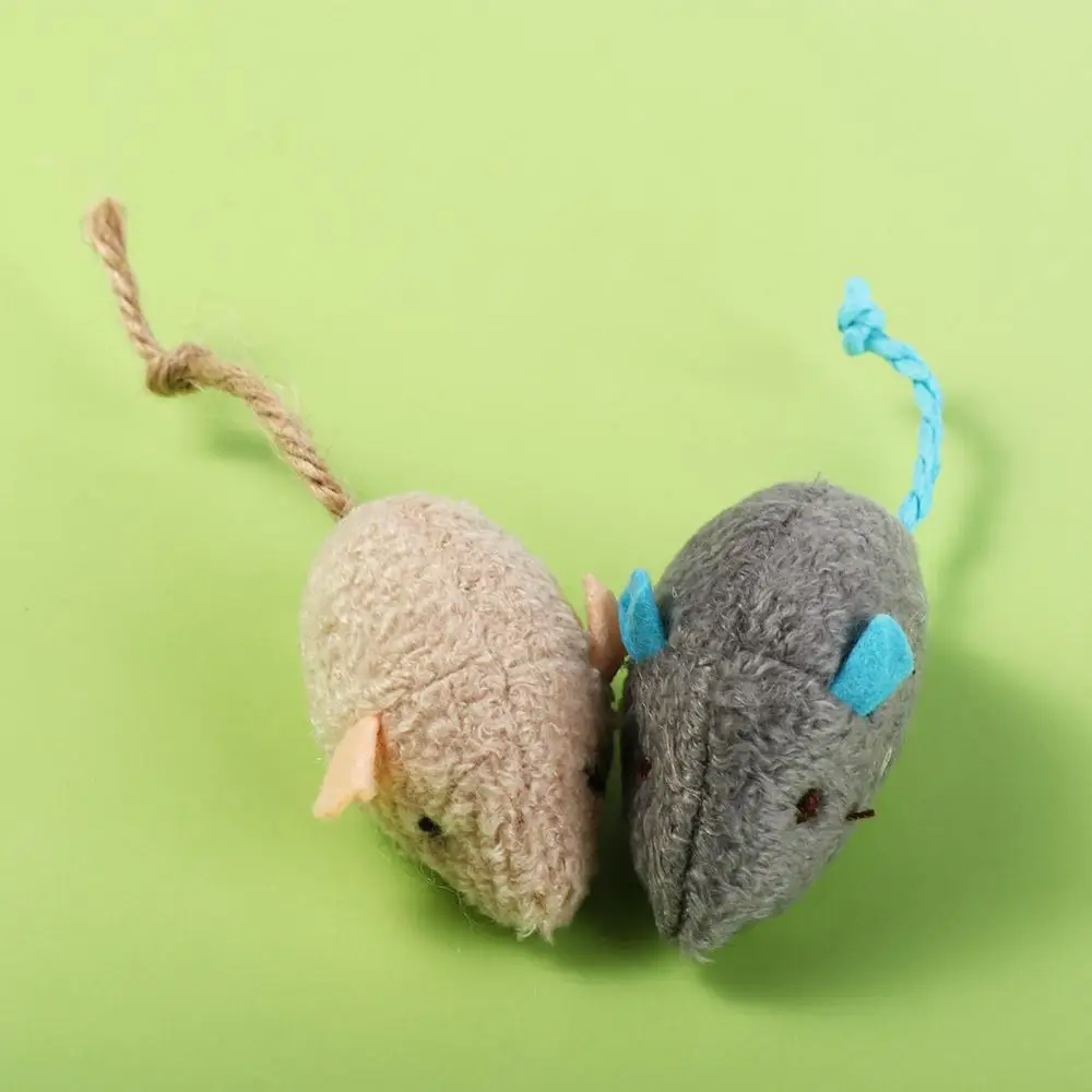 Portable Random Color Interactive Soft for Kitten Simulated Mouse Fake Mice Cats Training  Catnip