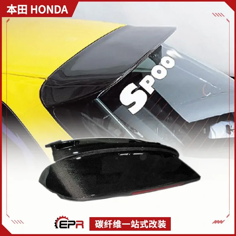 SAAR Compatible with Honda Sixth-Generation Civic EK Carbon Fiber Spoiler Modification SPOON Style Spoiler Fixed Wind Top Wing