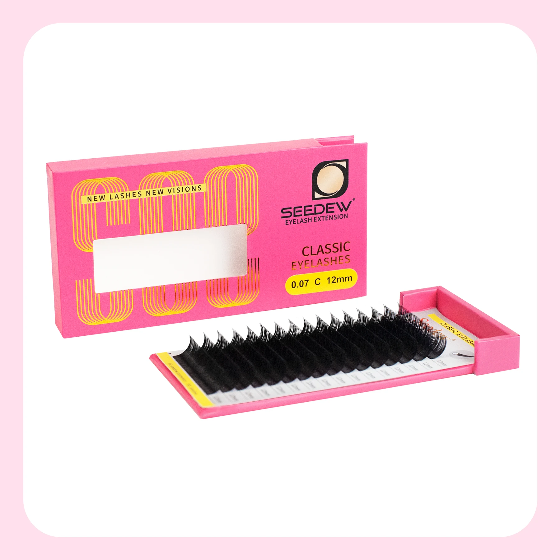 SEEDEW 0,07/0,05/0,15mm B/C/D/DD Curl Klassische Wimpern Faux Einzelwimpern Professionelle Natürliche Wimpernverlängerungen – Detail 11