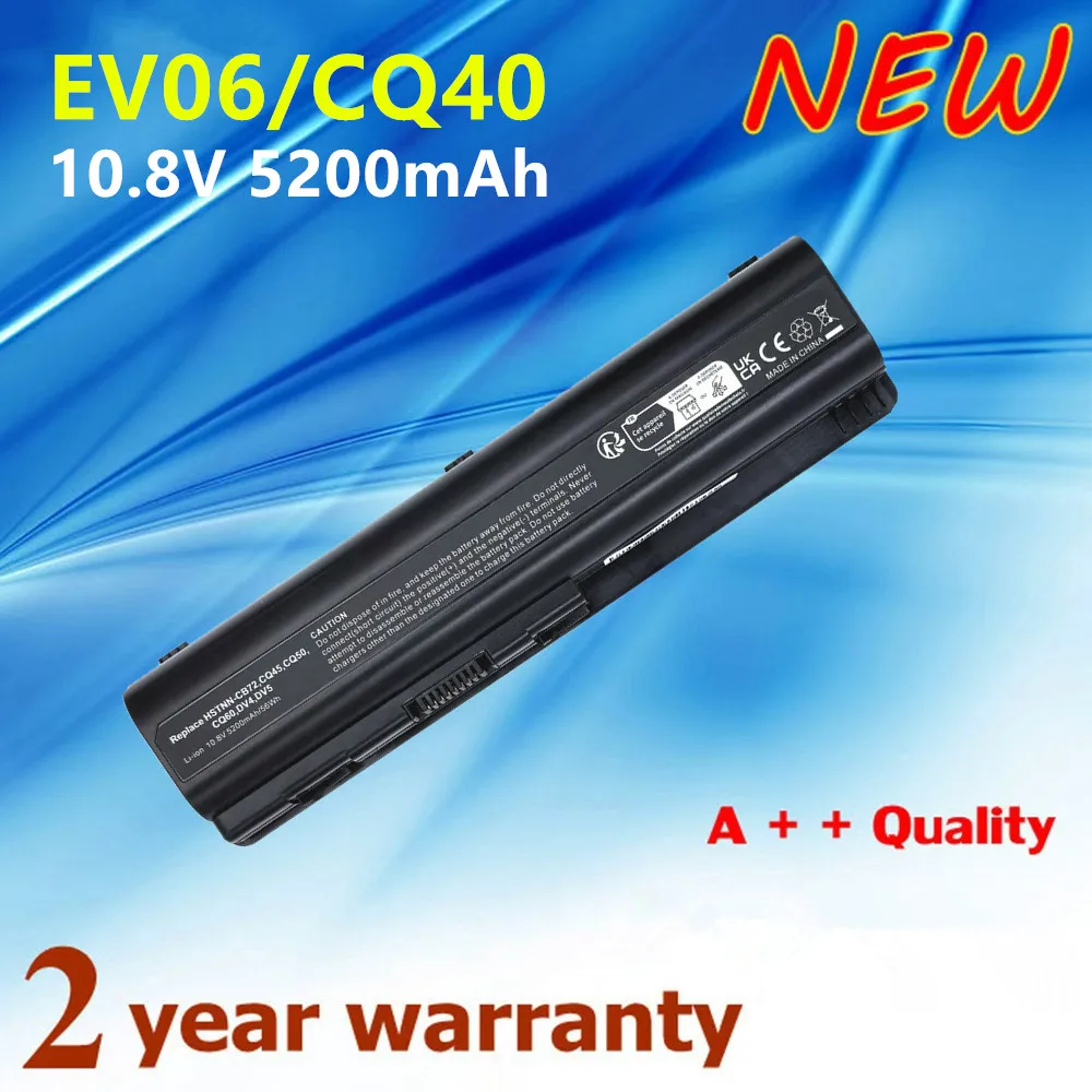 EV06 HSTNN-CB73 Laptop Battery For HP Pavilion DV4 DV5 DV6 G50 G61 G60 G71 Presario CQ70 CQ50 CQ41 CQ45 CQ40 CQ61 CQ60 CQ71