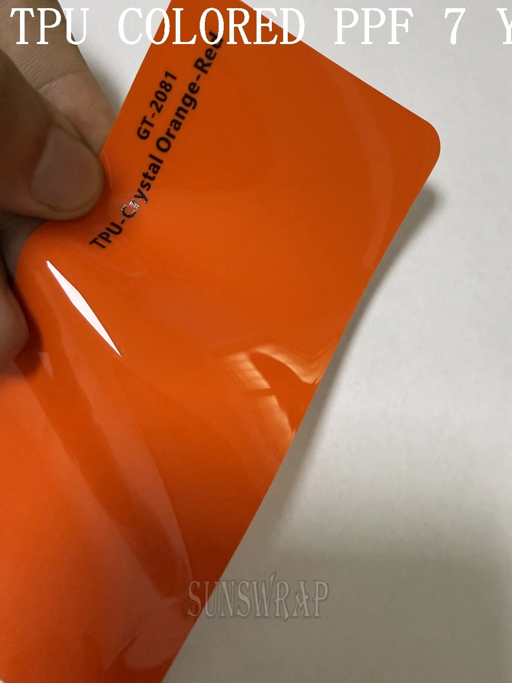 

Self-Healing TPU Color PPF Crystal Orange-Red Protection Car Film Anti-Scratch Resistant Sticker Self-Repairable 5x52ft/roll